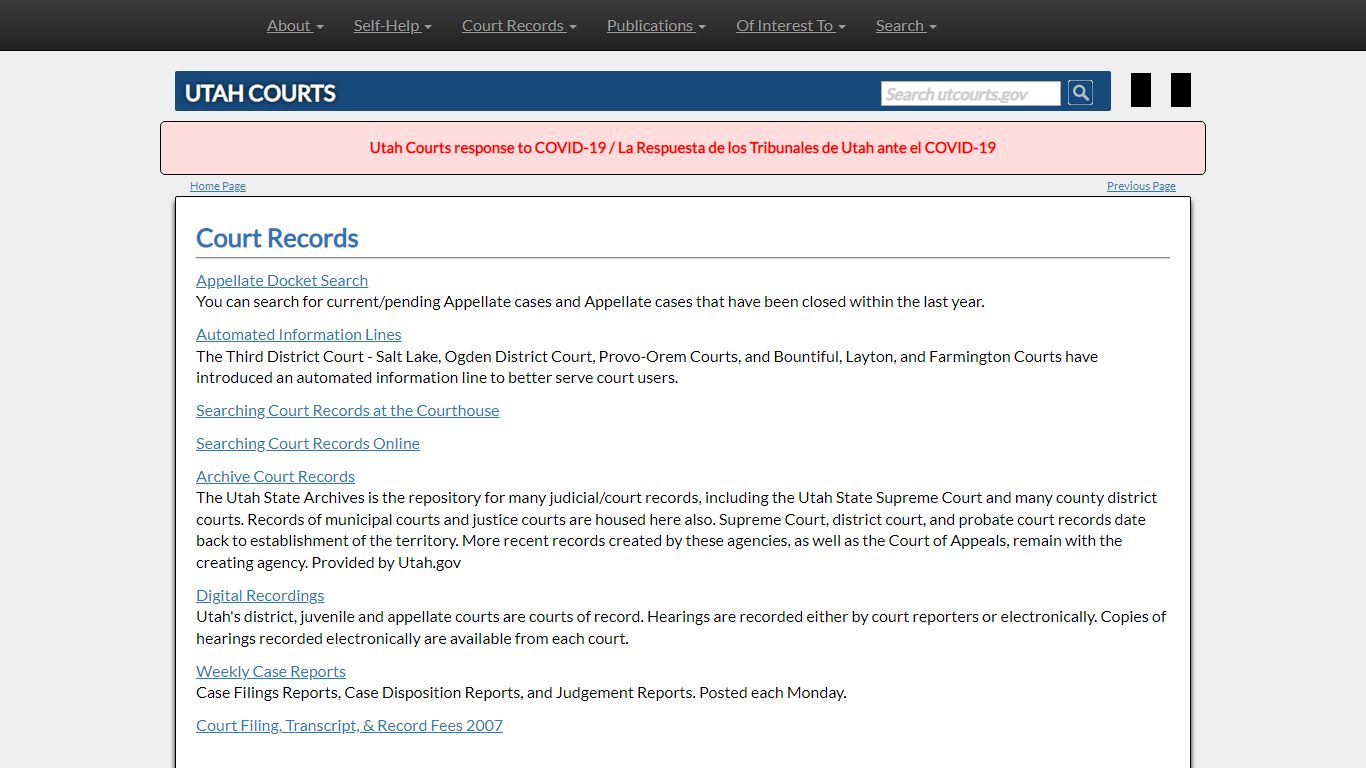 Court Records - Utah Courts